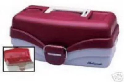Tackle Box, 1-tray, Red Metallic/off White