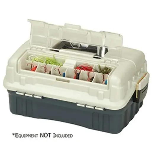 7602 Flipsider Two Tray Tackle Storage Box - Blue/silver