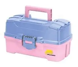 Two Tray Fishing Tackle Box 6202-92 - Pink And Periwinkle Color