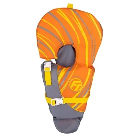 Infant Baby-safe Vest, Model 104000-200-000-14, Orange/grey