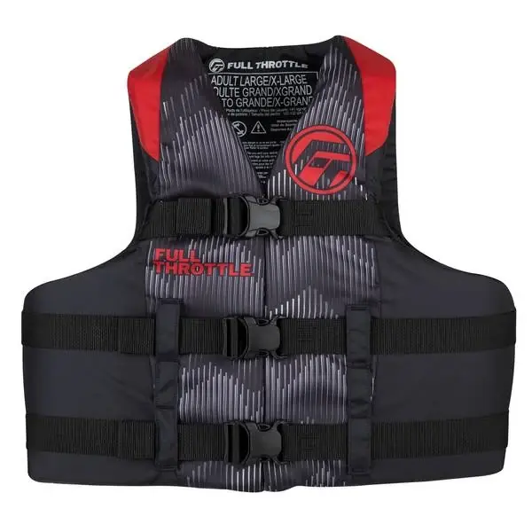 Adult Nylon Life Jacket - Large/x-large - Red - Model 112200-100-050-22