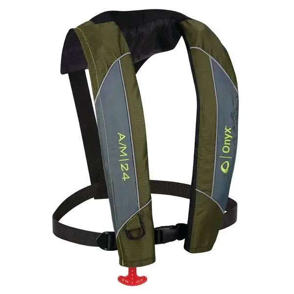 A/m 24 Automatic/manual Inflatable Life Jacket - Green, Adult Size