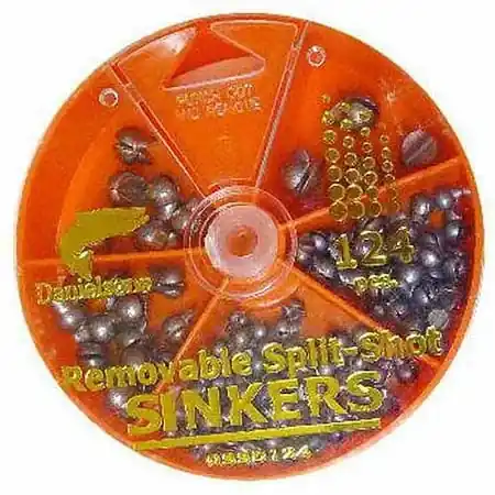 Danielson Removable Split-shot Sinkers, 124 Pieces