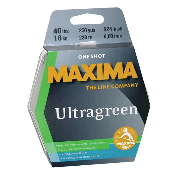 One Shot Ultragreen Monofilament Fishing Line - 20lb, 250yd Spool