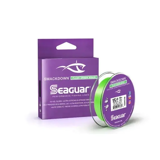 Seaguar Smackdown Flash Green 30sdfg150 8 Strand Braid Fishing Line 30lb 150yd