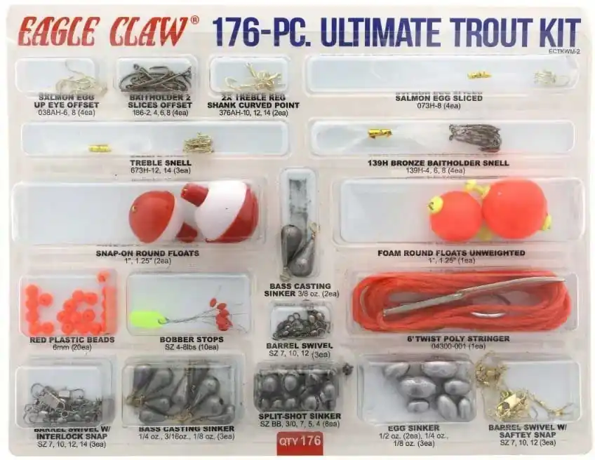 176-piece Ultimate Trout Fishing Terminal Tackle Kit - Ectkwm-2