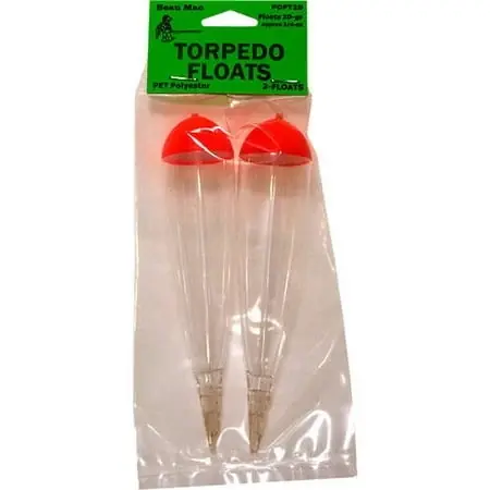 Torpedo Pet Polyester Floats - Clear, Durable Fishing Bobbers
