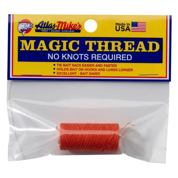 66013 Magic Thread Bait Wrap - Orange, Ideal For Sac Tying
