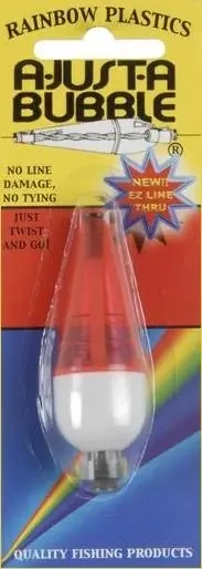 Rainbow Plastics A-just-a-bubble 1/4 Oz Red/white Fishing Float