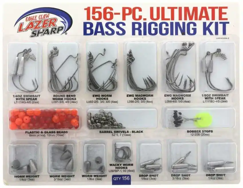 Eagle Claw Lwhkwm-2 Ultimate Bass Terminal Rigging Kit Hooks Beads - Lwhkwm-2