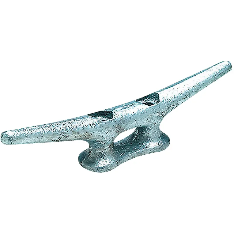 4 Inch 10 Hex Dock Cleat - Galvanized Gray Iron For Marine Use