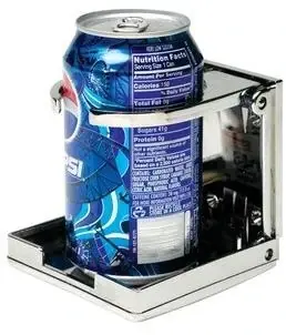 79411 Chrome Adjustable Folding Drink Holder For Boats And Vehicles