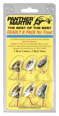 Holographic Spinner Lure, Panther Martin Deadly, 6-pk.
