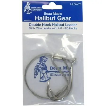 Halibut Leader, 80 Lb Test, Wire Size 7/0-8/0
