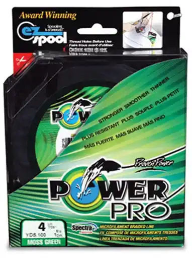 Spectra Braided Fishing Line, 50lb, 300yds, Moss Green