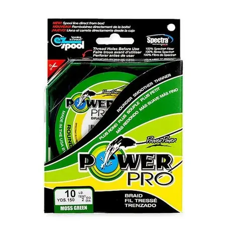 Power Pro Moss Green Braided Fishing Line 10 Lb 150 Yard Microfilament