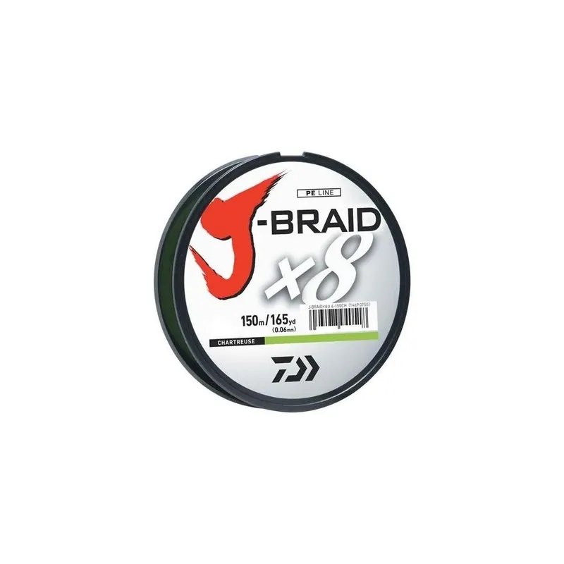 J-braid Braided Fishing Line 30lbs 165 Yards Filler Spool Chartreuse