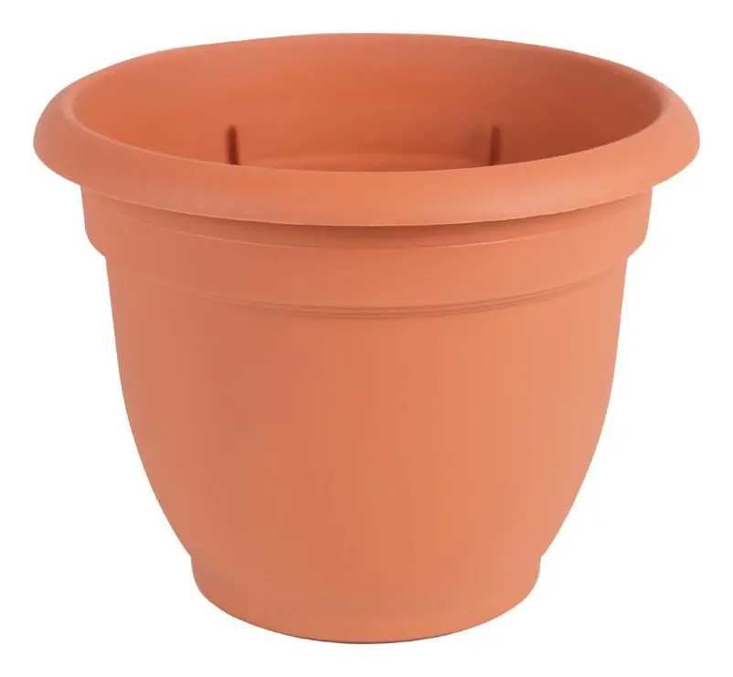 Bloem Ariana 13.75 In. H X 17.75 In. W X 17.75 In. D Plastic Traditional Planter Terracotta