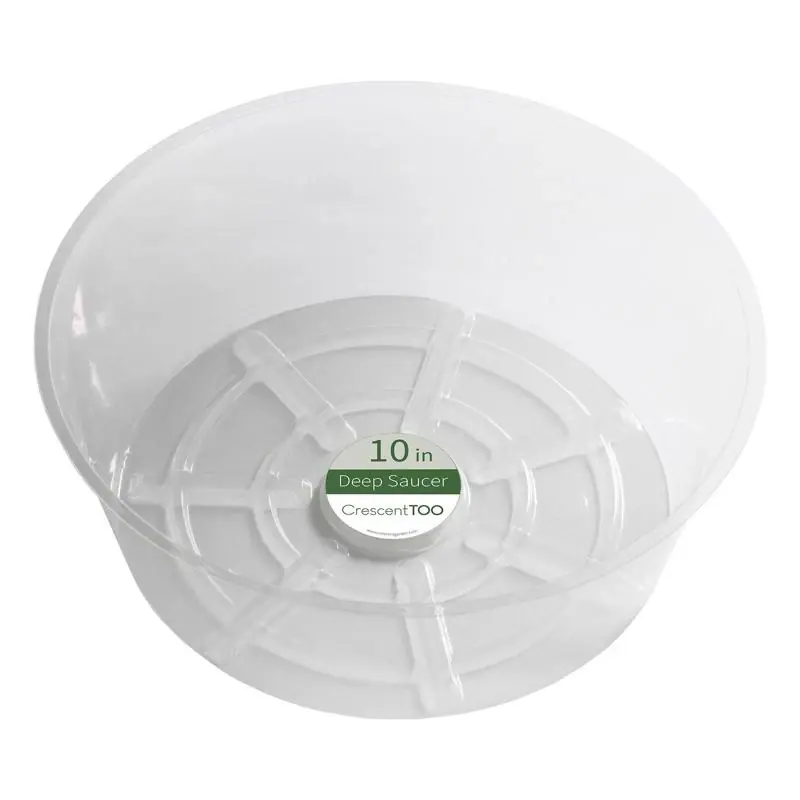 3.7 In. H X 10 In. D Clear Plastic Plant Saucer