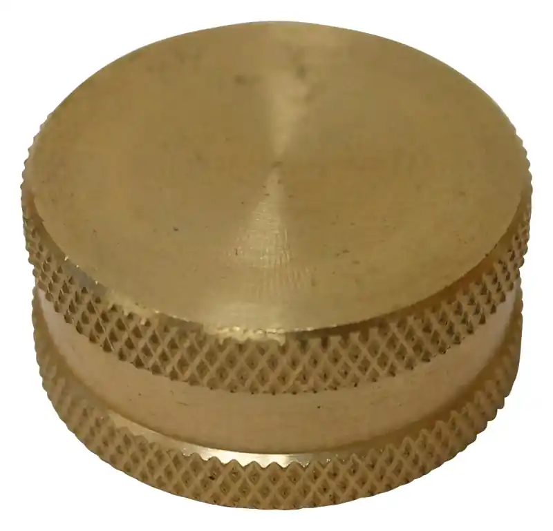 Brass 3/4 In. D X 3/4 In. D Hose Cap With Washer 1 Pk