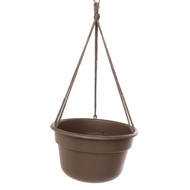 6.8 In. H X 12.4 In. D Chocolate Resin Hanging Basket Planter