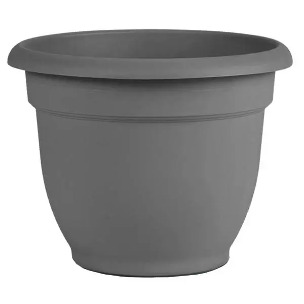 Ariana 20 In. Charcoal Self Watering Planter - Durable Plastic Design