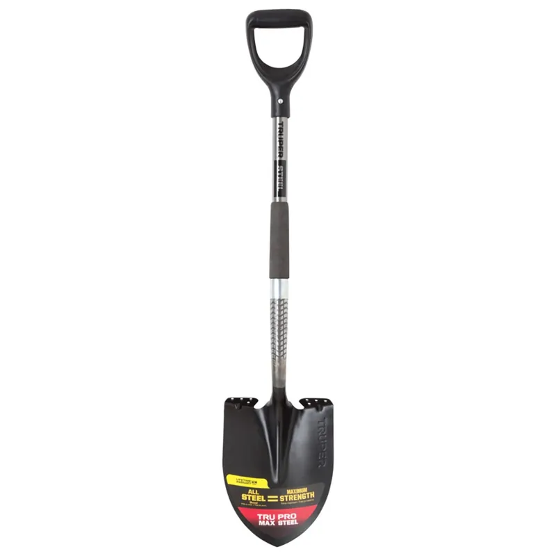 Tru Pro Max Steel 30 In. D-handle Round Point Shovel With Steel Blade