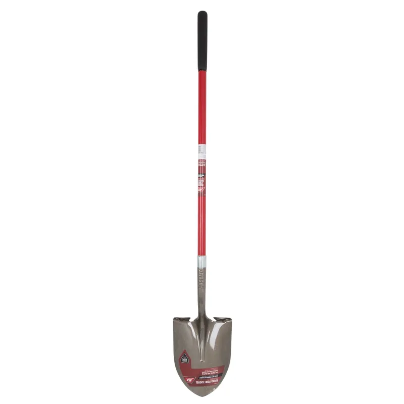 57.25 In. Steel Round Digging Shovel With Fiberglass Handle