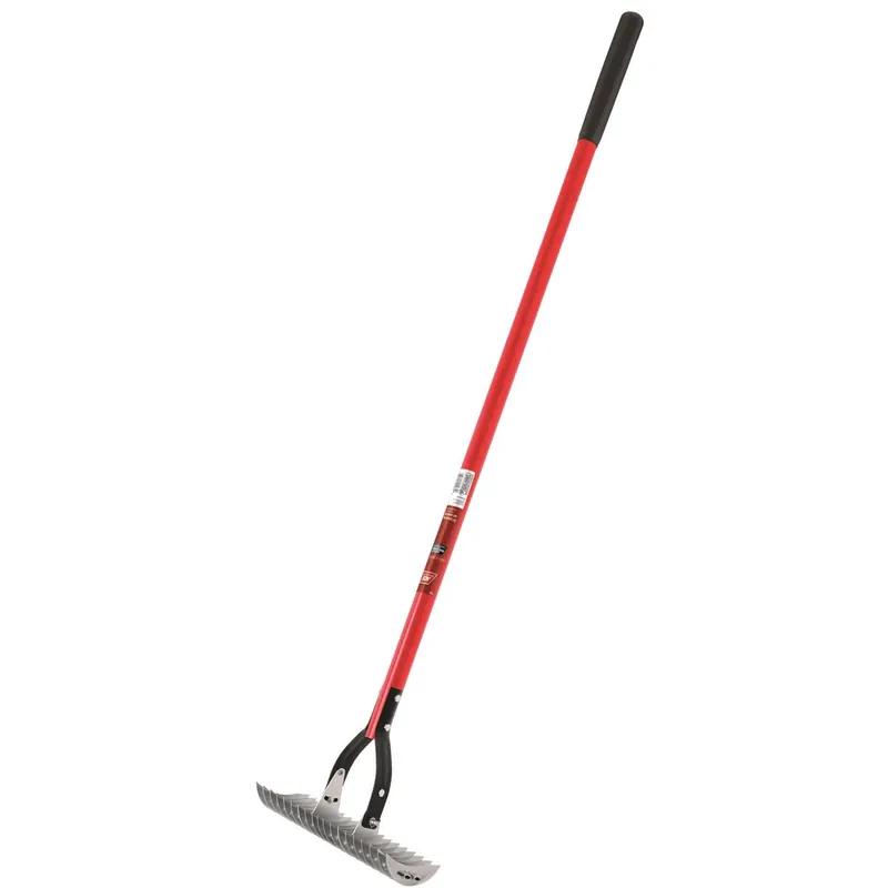 61 In. Aluminum Thatching Rake With Fiberglass Handle And 19 Tines