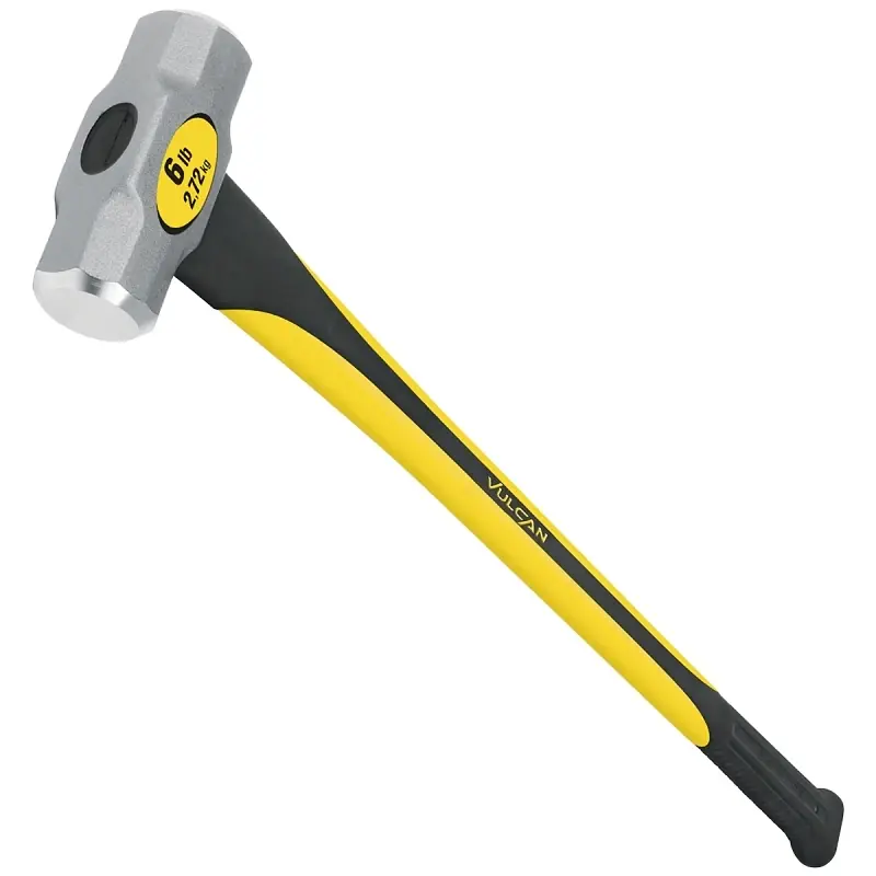 34503 6 Lb Sledge Hammer With Forged Milled Steel Head And 34 In Fiberglass Handle
