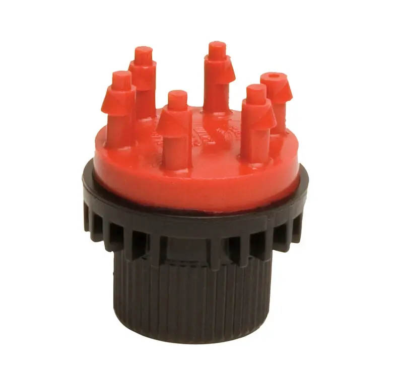 Manif2pk 6-port Drip Irrigation Manifold, 1/2 In Fpt X Barb, 2.0 Gph