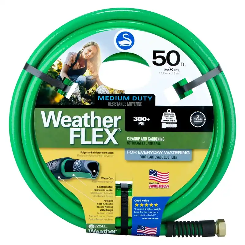 Weatherflex All-weather Garden Hose, Medium Duty, 5/8-in. X 50-ft.