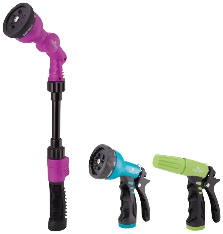 3-piece Spray Nozzle Set With Adjustable Patterns And Ergonomic Grip