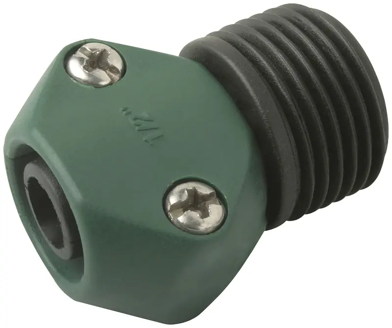 Gc531-23l 1/2 Inch Plastic Male Hose Coupling - Green And Black