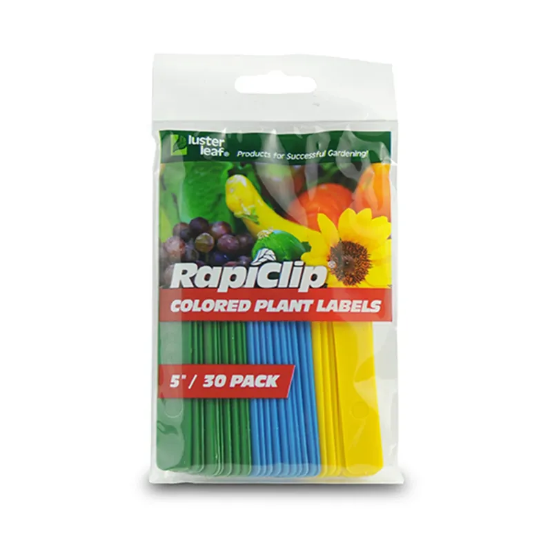 Rapiclip 5 Inch Assorted Plastic Plant Labels - Set Of 12