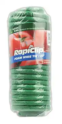 Foam-wrapped Garden Wire Twist Tie, 7mm Diameter, 32.5 Feet Long