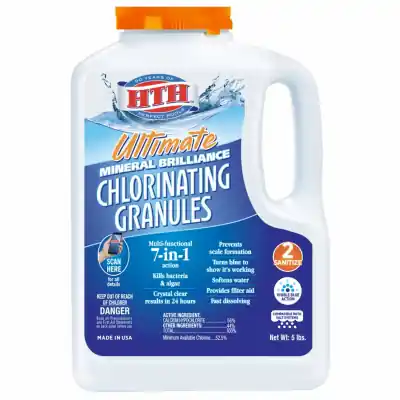 Ultimate Mineral Brilliance Chlorine Granules, 5 Lbs For Cleaner Swimming Pools