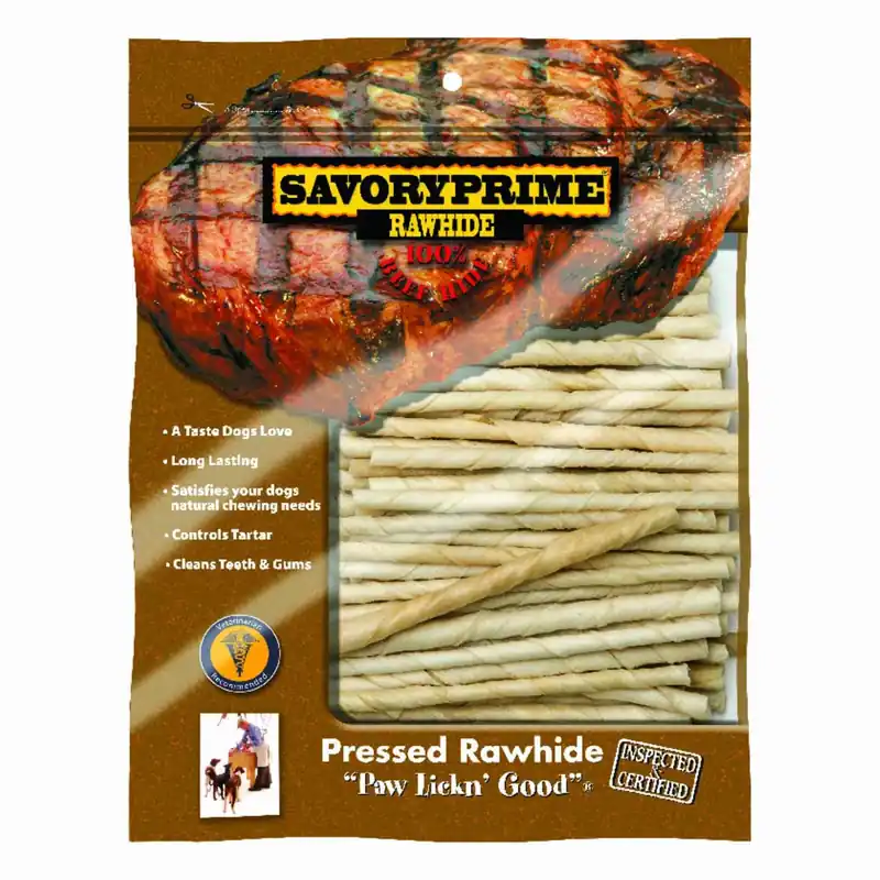 American Supreme Medium Adult Rawhide Twists Beef Rawhide 5 In. L 30 Pk