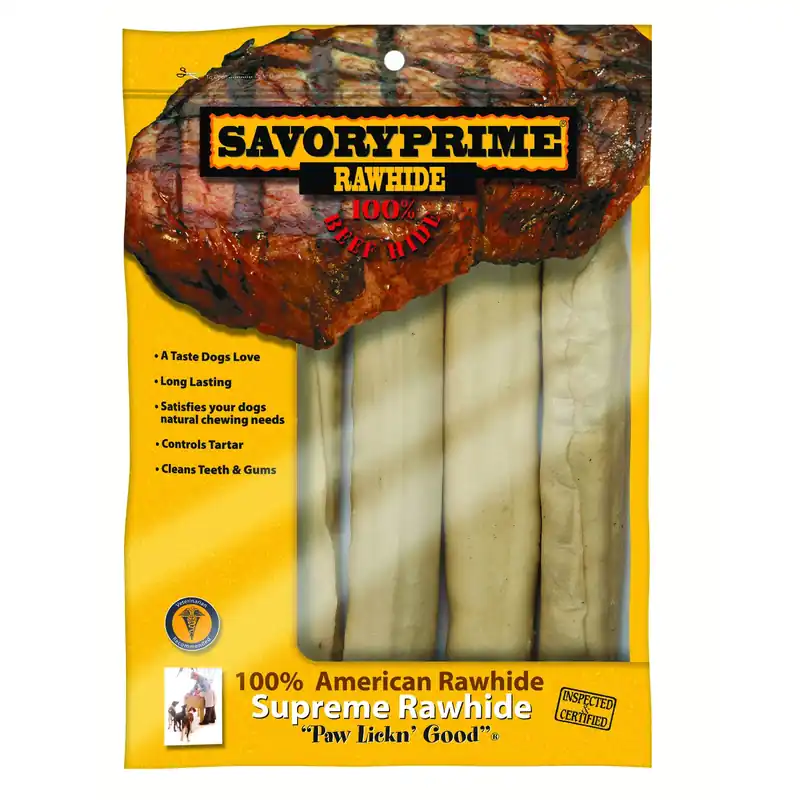 American Supreme Large Adult Rawhide Bone Beef Rawhide 10 In. L 4 Pk