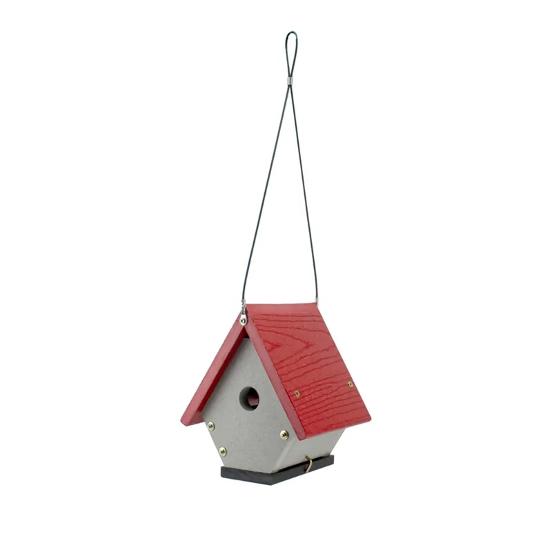 Going Green 8.25 In. H X 7.125 In. W X 6.5 In. L Plastic Bird House For Wrens