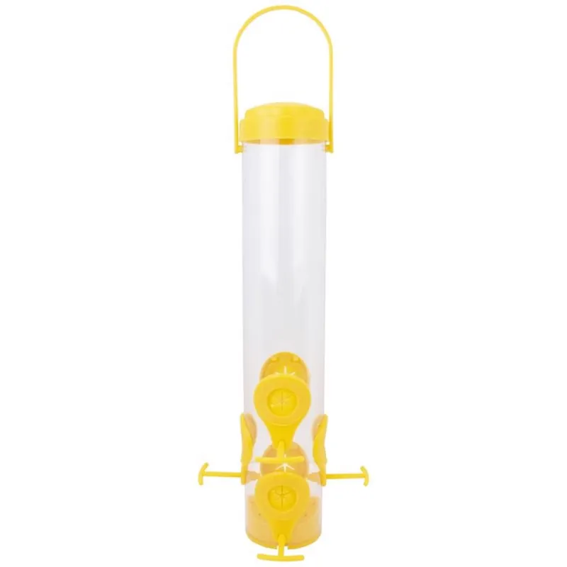 Perky-pet Finch 1.5 Lb Plastic Tube Bird Feeder 6 Ports