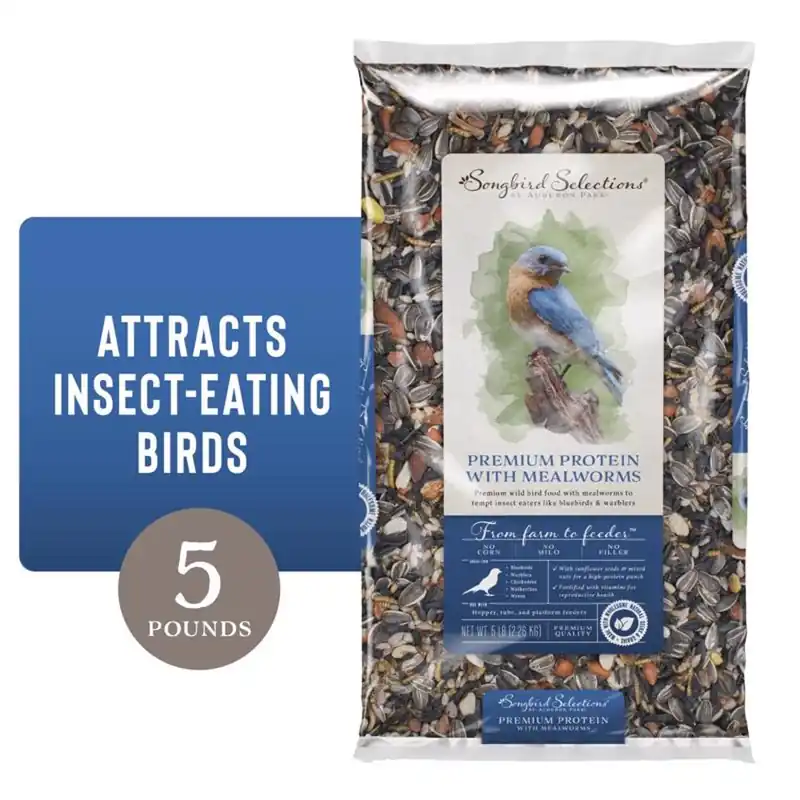 Premium Protein With Mealworms Wild Bird Seed 5 Lb