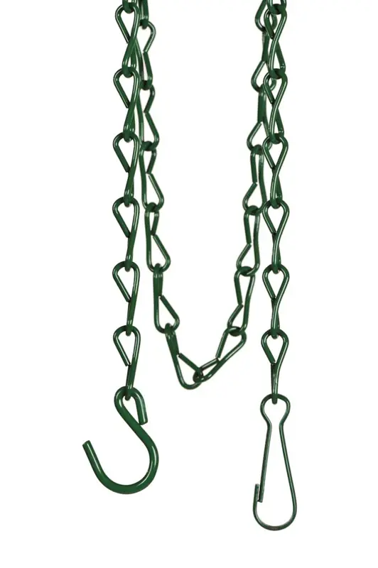 33 In. Green Powder-coated Metal Bird Feeder Hanging Chain Model 65t