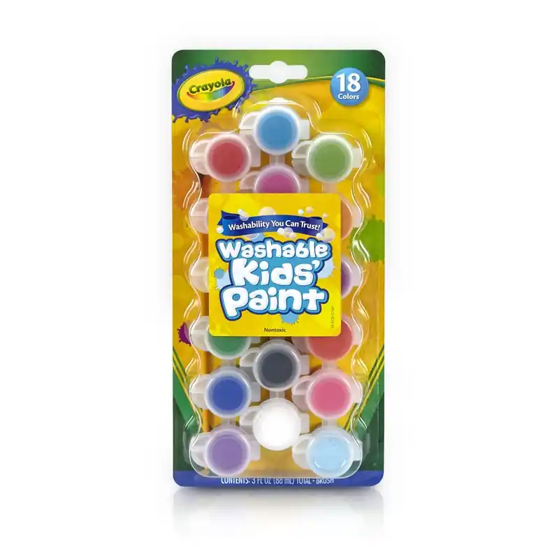 Kids Washable Paint Set Multicolored 18 Pc