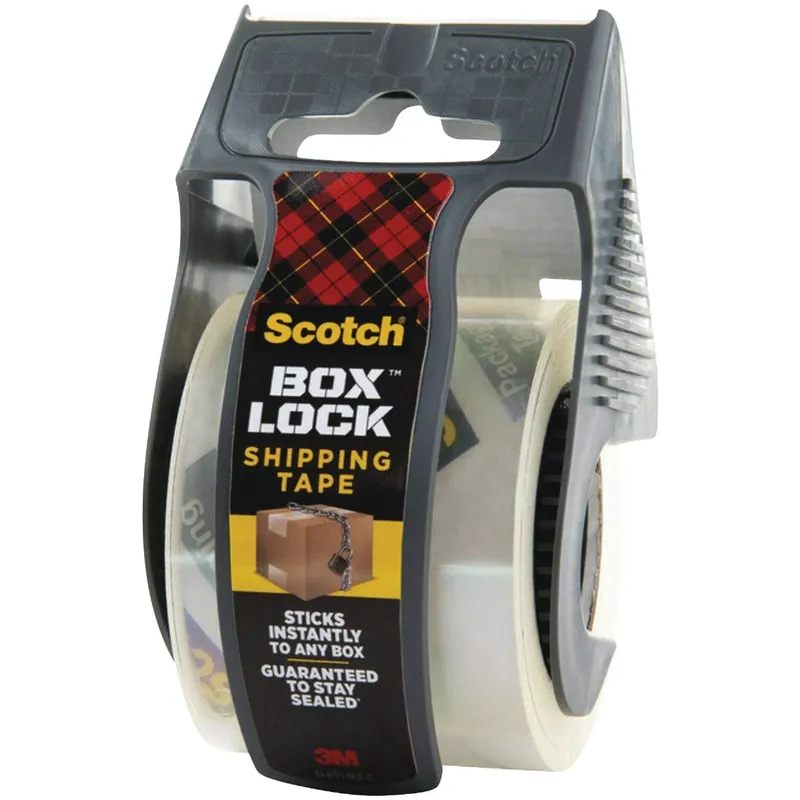 Scotch Box Lock 1.88 In. W X 22.2 Yd L Shipping Tape With Dispenser