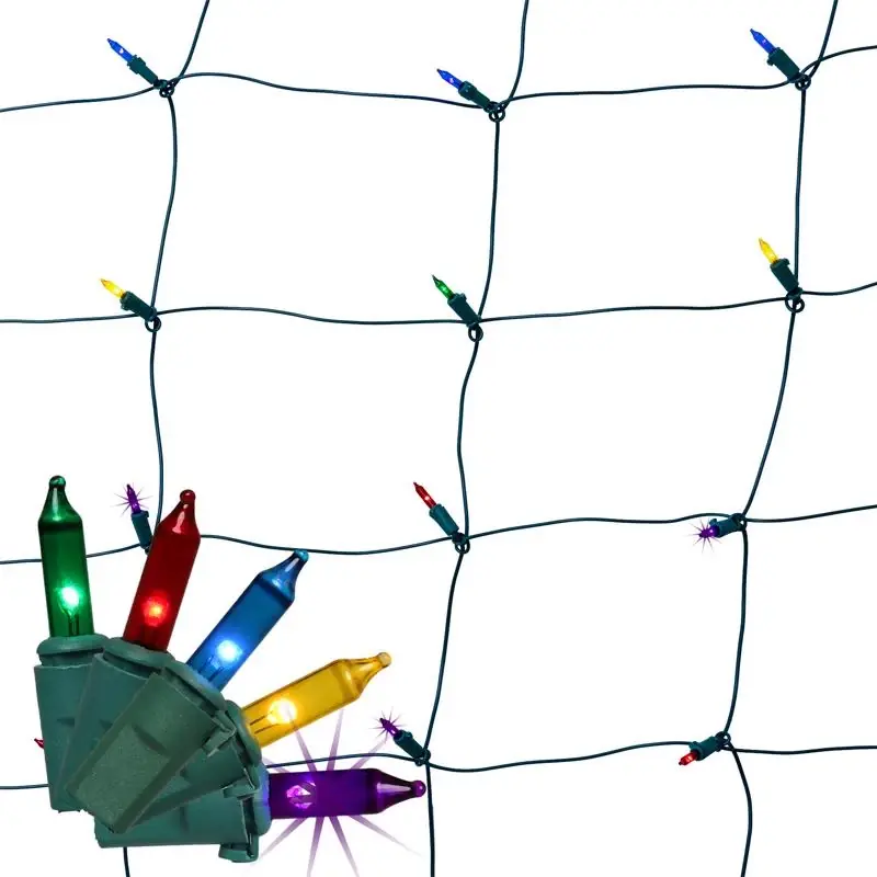 Classic Led T5 Multicolored 100 Ct Net Christmas Lights 4 Ft.