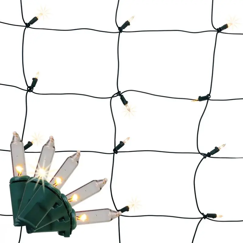 Classic Led T5 Warm White 100 Ct Net Christmas Lights 4 Ft.
