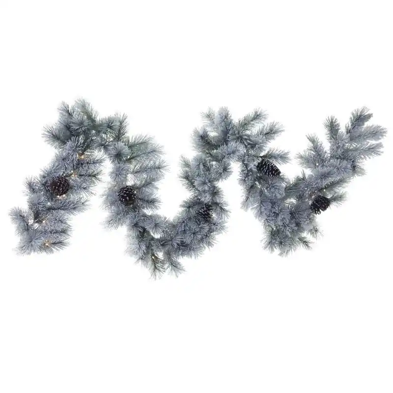 12 In. Diameter X 108 Ft. Led Prelit Multicolored Snowy Scotch Pine Garland