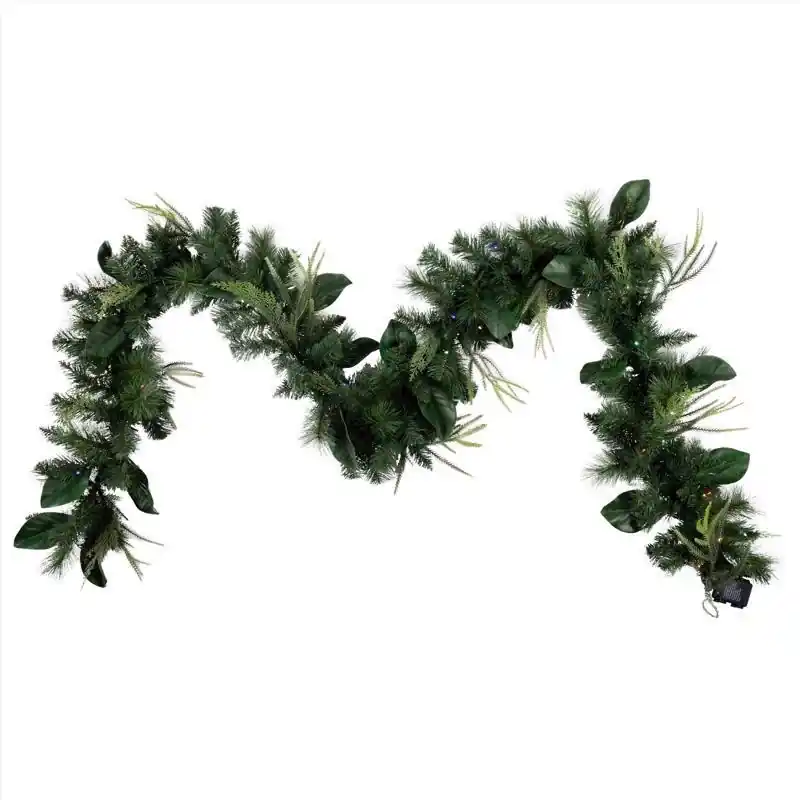 12 Inch Diameter X 9 Foot Length Led Prelit Garland