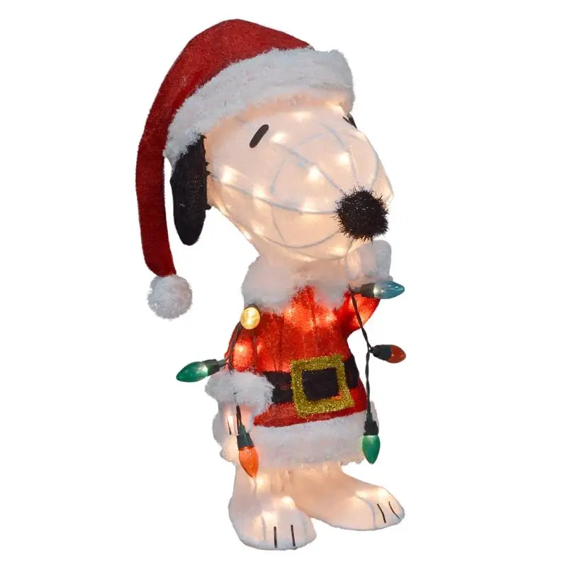 Clear Christmas Snoopy 2 Ft. Yard Decor With Plug-in Lights